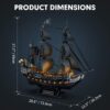 CubicFun Queen Anne's Revenge Ship 3D Puzzles With LED Light L520h - Image 2
