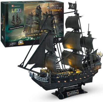 CubicFun Queen Anne's Revenge Ship 3D Puzzles With LED Light L520h