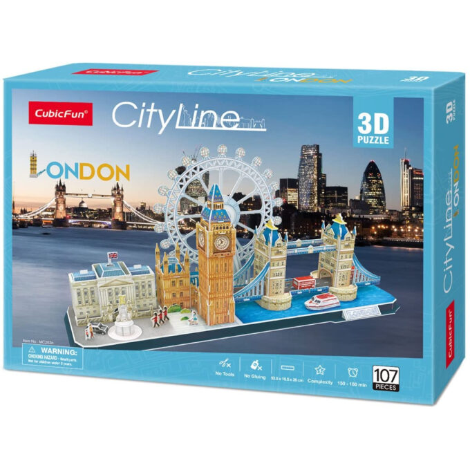 CubicFun 3D Puzzles UK London Bridge Big Ben City Skyline Jigsaw Puzzle - Image 6