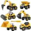 Diy 6 in 1 Construction Vehicles Excavator Truck Toy - Image 2
