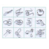 Unlock Metal Puzzle Set Brain Teasers - 12 Pack - Image 2