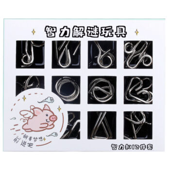 Unlock Metal Puzzle Set Brain Teasers - 12 Pack