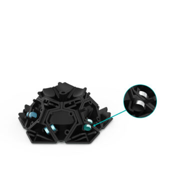 YJ YuHu Megaminx V2 Parts Black Slide