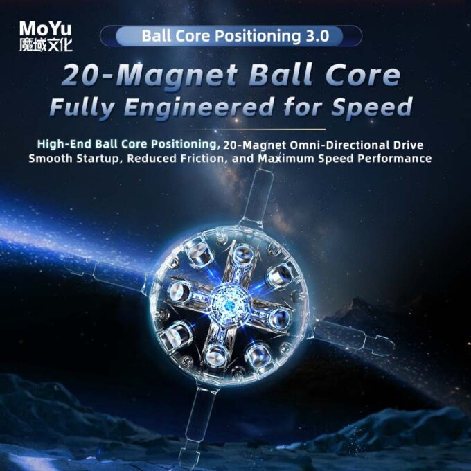 MoYu WeiLong WRM V11 3x3 Maglev 20-Magnet Ball Core UV - Image 6