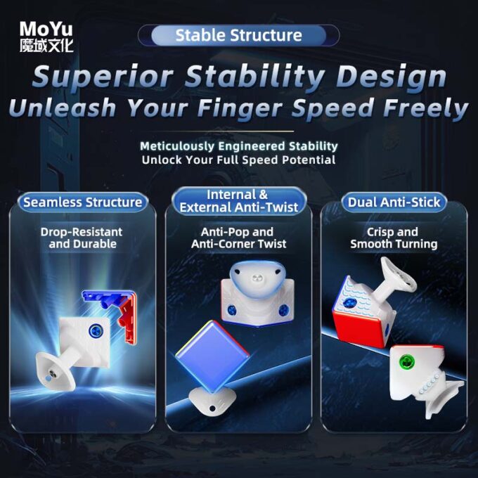 MoYu WeiLong WRM V11 3x3 Maglev 20-Magnet Ball Core UV - Image 5