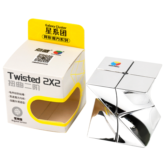DianSheng Twisted 2x2 Cube Metallized